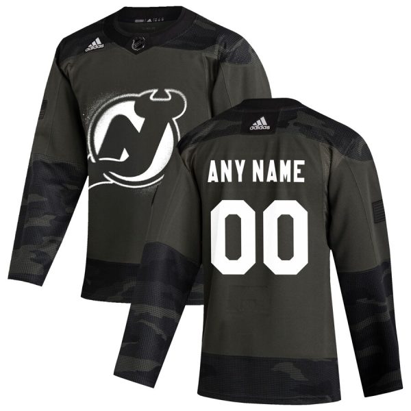 Amazing New Jersey Devils Adidas 2019 Veterans Day Authentic Custom Practice NHL Jersey Camo for die - hard hockey fans