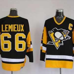 Fantastic Penguins #66 Mario Lemieux Stitched Black Mitchell&Ness NHL Jersey for die - hard hockey fans