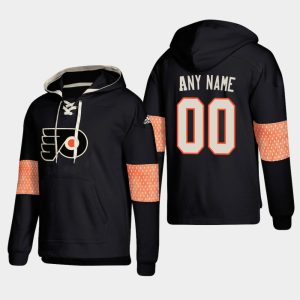 Amazing Philadelphia Flyers Personalized Lace Up Pullover Hoodie Black for ultimate sports enthusiasts
