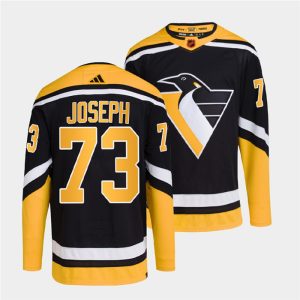 Amazing Pittsburgh Penguins #73 Pierre Olivier Joseph Men's adidas Reverse Retro 2.0 Authentic Player Jersey Black for die - hard hockey fans