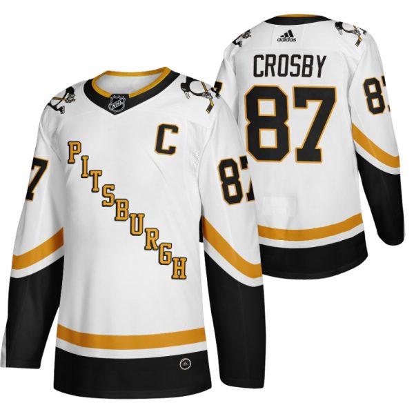 Unique Pittsburgh Penguins #87 Sidney Crosby White Men's Adidas 2020 21 Reverse Retro Alternate NHL Jersey to show your team spirit