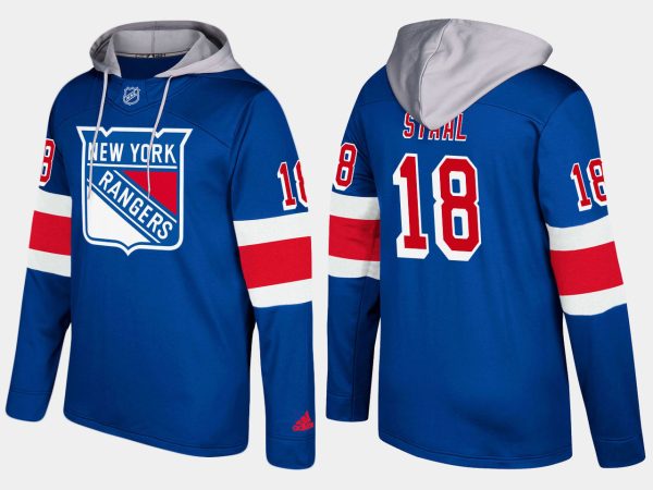 Impressive Rangers #18 Marc Staal Blue Name And Number Hoodie to complete your fan gear collection