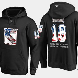 Gorgeous Rangers #18 Marc Staal NHL Banner Wave Usa Flag Black Hoodie perfect for game days
