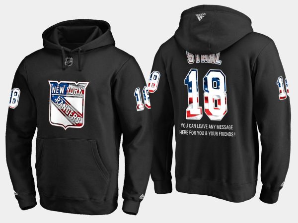 Gorgeous Rangers #18 Marc Staal NHL Banner Wave Usa Flag Black Hoodie perfect for game days