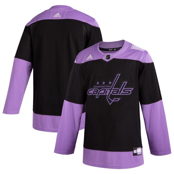 Fantastic Washington Capitals Adidas Hockey Fights Cancer Practice Jersey Black for ultimate sports enthusiasts