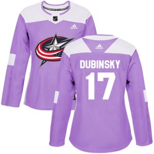 Impressive Adidas Blue Jackets #17 Brandon Dubinsky Purple Authentic Fights Cancer Women's Stitched NHL Jersey a must - have for collectors
