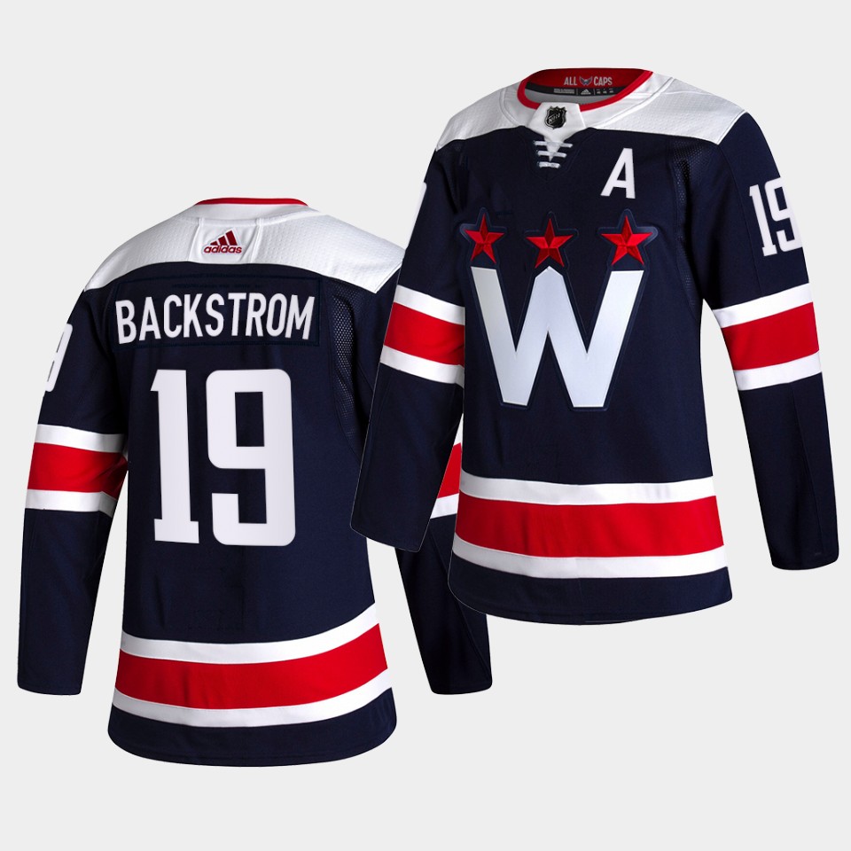 Amazing Adidas Capitals #19 Nicklas Backstrom Men's 2021 22 Alternate Authentic NHL Jersey Black for ultimate sports enthusiasts