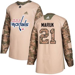 Stunning Adidas Capitals #21 Dennis Maruk Camo Authentic 2017 Veterans Day Stitched NHL Jersey for ultimate sports enthusiasts