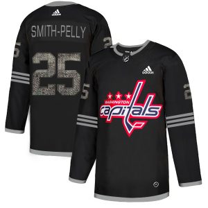 Impressive Adidas Capitals #25 Devante Smith Pelly Black Authentic Classic Stitched NHL Jersey for ultimate sports enthusiasts