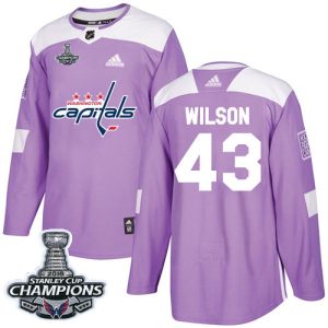 Sleek Adidas Capitals #43 Tom Wilson Purple Authentic Fights Cancer Stanley Cup Final Champions Stitched NHL Jersey to show your team spirit