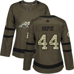 Sleek Adidas Capitals #44 Brooks Orpik Green Salute to Service Women's Stitched NHL Jersey to complete your fan gear collection