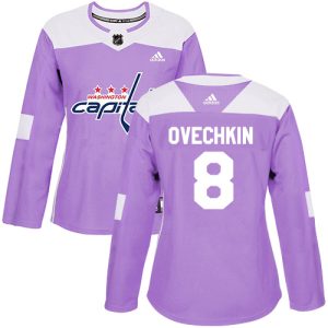 Impressive Adidas Capitals #8 Alex Ovechkin Purple Authentic Fights Cancer Women's Stitched NHL Jersey a must - have for collectors