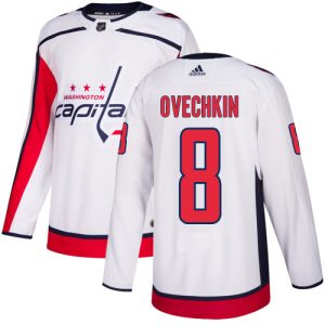 Sleek Adidas Capitals #8 Alex Ovechkin White Road Authentic Stitched Youth NHL Jersey to show your team spirit