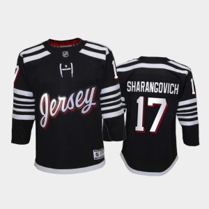 Amazing Adidas Devils #17 Yegor Sharangovich Youth 2021 22 Alternate Game NHL Jersey Black to complete your fan gear collection