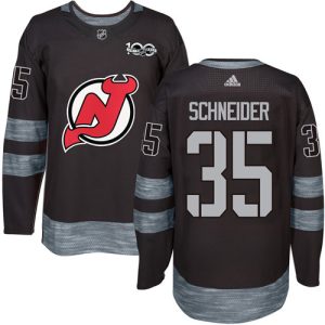 Sleek Adidas Devils #35 Cory Schneider Black 1917 2017 100th Anniversary Stitched NHL Jersey for ultimate sports enthusiasts