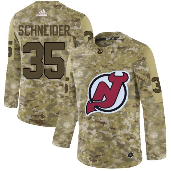 Sleek Adidas Devils #35 Cory Schneider Camo Authentic Stitched NHL Jersey perfect for game days
