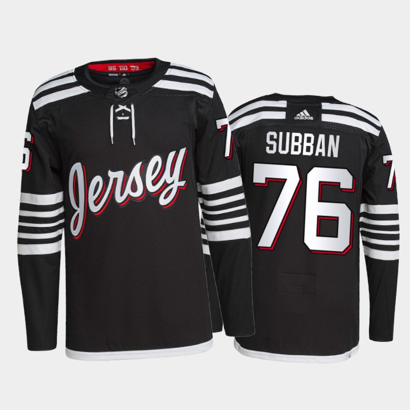 Unique Adidas Devils #76 P.K. Subban Men's 2021 22 Alternate Authentic NHL Jersey Black to complete your fan gear collection