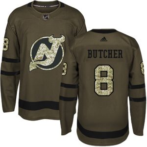 Impressive Adidas Devils #8 Will Butcher Green Salute to Service Stitched NHL Jersey to show your team spirit
