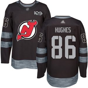 Stylish Adidas Devils #86 Jack Hughes Black 1917 2017 100th Anniversary Stitched NHL Jersey to stand out at the arena