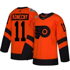 Stylish Adidas Flyers #11 Travis Konecny Orange Authentic 2019 Stadium Series Stitched Youth NHL Jersey to complete your fan gear collection