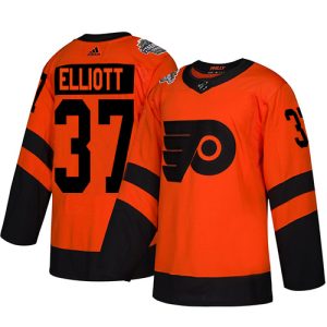 Sleek Adidas Flyers #37 Brian Elliott Orange Authentic 2019 Stadium Series Women's Stitched NHL Jersey to complete your fan gear collection