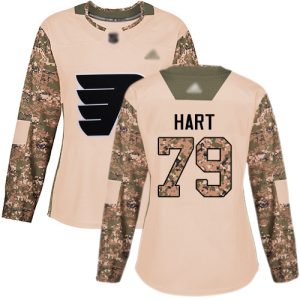 Stylish Adidas Flyers #79 Carter Hart Camo Authentic 2017 Veterans Day Women's Stitched NHL Jersey for ultimate sports enthusiasts