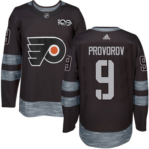 Stylish Adidas Flyers #9 Ivan Provorov Black 1917 2017 100th Anniversary Stitched NHL Jersey a must - have for collectors