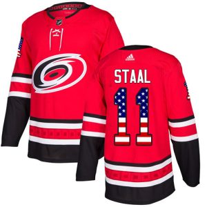 Sleek Adidas Hurricanes #11 Jordan Staal Red Home Authentic USA Flag Stitched Youth NHL Jersey to show your team spirit