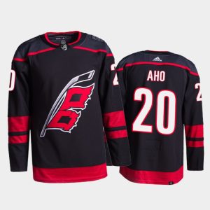 Fantastic Adidas Hurricanes #20 Sebastian Aho Men's 2021 22 Alternate Authentic NHL Jersey Black for ultimate sports enthusiasts