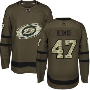 Stunning Adidas Hurricanes #47 James Reimer Green Salute to Service Stitched NHL Jersey a must - have for collectors