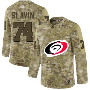 Stunning Adidas Hurricanes #74 Jaccob Slavin Camo Authentic Stitched NHL Jersey to show your team spirit