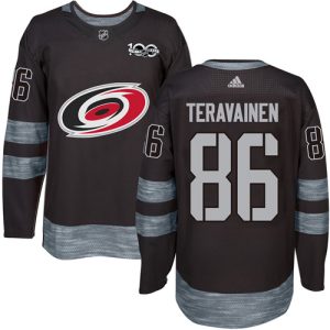 Sleek Adidas Hurricanes #86 Teuvo Teravainen Black 1917 2017 100th Anniversary Stitched NHL Jersey perfect for game days