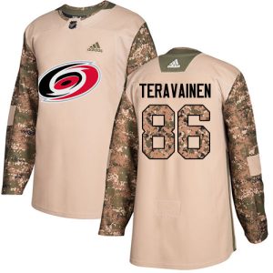 Fantastic Adidas Hurricanes #86 Teuvo Teravainen Camo Authentic 2017 Veterans Day Stitched NHL Jersey a must - have for collectors