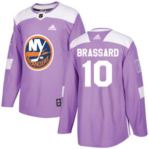 Gorgeous Adidas Islanders #10 Derek Brassard Purple Authentic Fights Cancer Stitched NHL Jersey to complete your fan gear collection