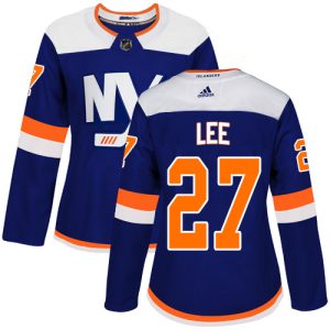 Sleek Adidas Islanders #27 Anders Lee Blue Alternate Authentic Women's Stitched NHL Jersey for die - hard hockey fans