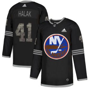 Stylish Adidas Islanders #41 Jaroslav Halak Black Authentic Classic Stitched NHL Jersey to stand out at the arena