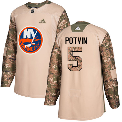 Stylish Adidas Islanders #5 Denis Potvin Camo Authentic 2017 Veterans Day Stitched NHL Jersey to show your team spirit