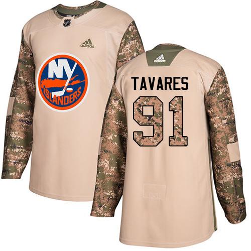Stylish Adidas Islanders #91 John Tavares Camo Authentic 2017 Veterans Day Stitched NHL Jersey to complete your fan gear collection