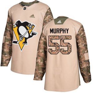 Sleek Adidas Penguins #55 Larry Murphy Camo Authentic 2017 Veterans Day Stitched NHL Jersey perfect for game days