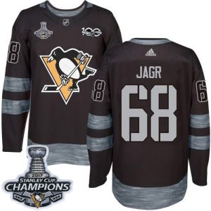 Gorgeous Adidas Penguins #68 Jaromir Jagr Black 1917 2017 100th Anniversary Stanley Cup Finals Champions Stitched NHL Jersey for ultimate sports enthusiasts