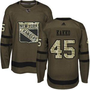 Stylish Adidas Rangers #45 Kappo Kakko Green Salute to Service Stitched NHL Jersey to stand out at the arena