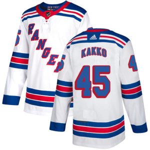 Fantastic Adidas Rangers #45 Kappo Kakko White Road Authentic Stitched NHL Jersey perfect for game days