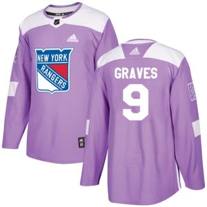 Gorgeous Adidas Rangers #9 Adam Graves Purple Authentic Fights Cancer Stitched NHL Jersey to show your team spirit