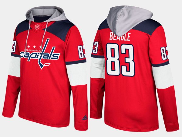 Gorgeous Capitals #83 Jay Beagle Red Name And Number Hoodie for ultimate sports enthusiasts
