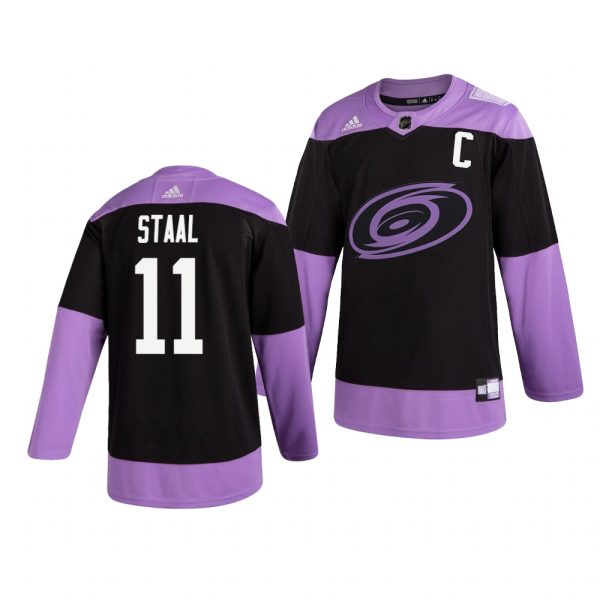 Fantastic Carolina Hurricanes #11 Jordan Staal Adidas Men's Hockey Fights Cancer Practice NHL Jersey Black for die - hard hockey fans