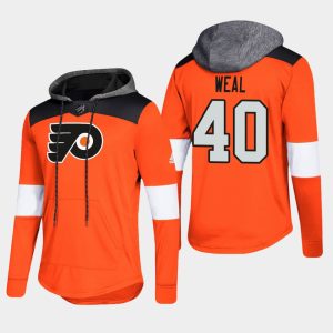 Fantastic Flyers #40 Jordan Weal Orange 2018 Pullover Platinum Hoodie perfect for game days