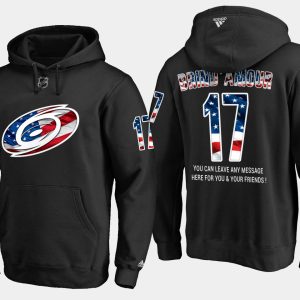 Unique Hurricanes #17 Rod Brind'Amour NHL Banner Wave Usa Flag Black Hoodie to complete your fan gear collection