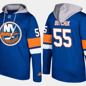 Sleek Islanders #55 Johnny Boychuk Blue Name And Number Hoodie to complete your fan gear collection
