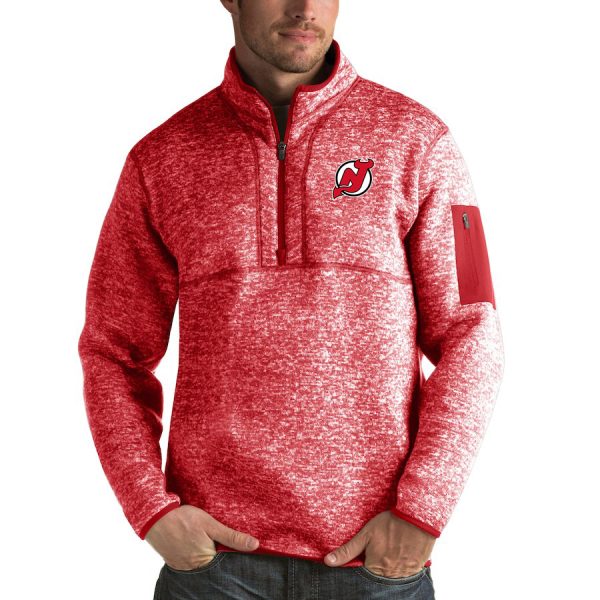 Amazing New Jersey Devils Antigua Fortune Quarter Zip Pullover Jacket Red to show your team spirit