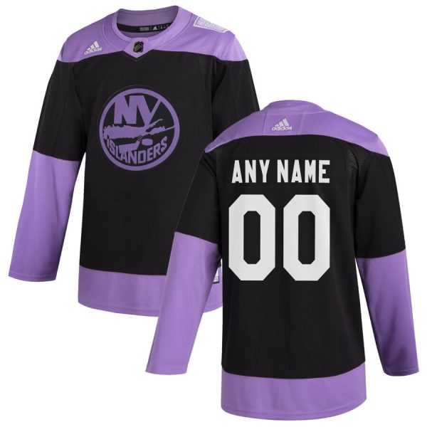Unique New York Islanders Adidas Hockey Fights Cancer Custom Practice Jersey Black to complete your fan gear collection